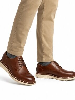 Johnston & Murphy Men's Brown Leather Oxford Dress Shoes Comfort Size 8